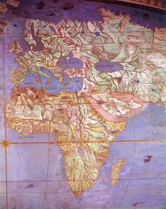 Kaart van Europa en Afrika, uit de 